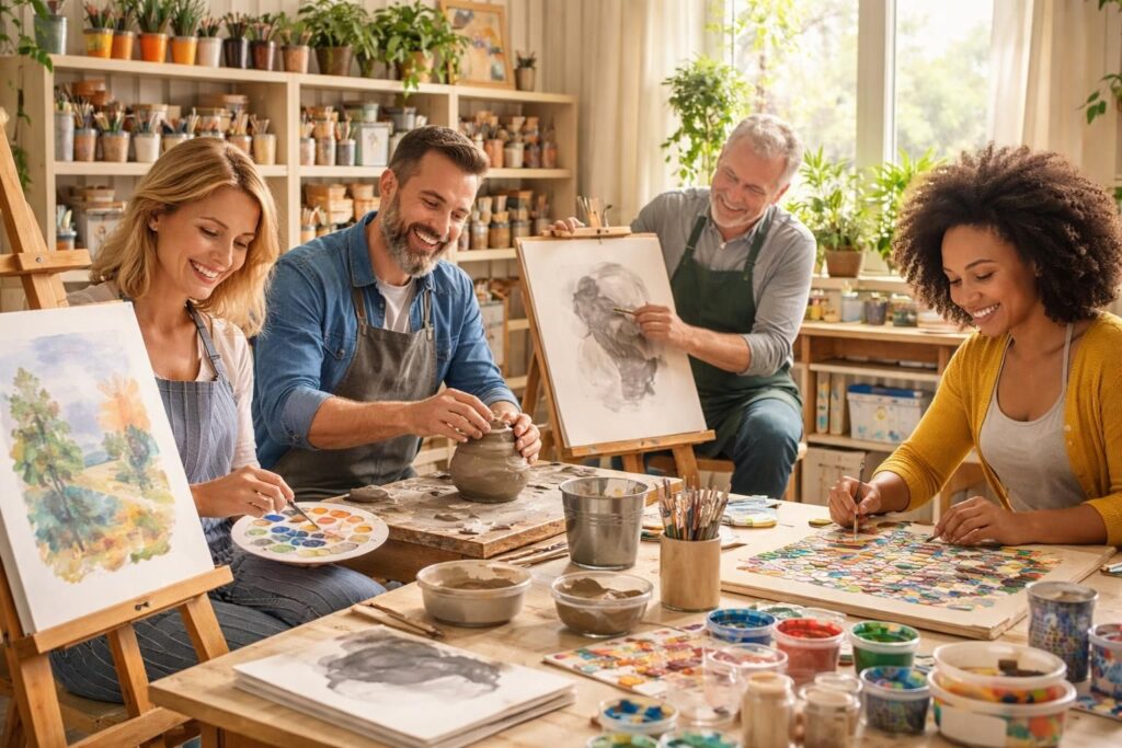 découvrez des activités artistiques spécialement conçues pour les adultes sans expérience. apprenez et exprimez votre créativité dans une ambiance conviviale et accessible à tous.