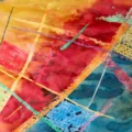 Mouvement Verasio palette et textures acrylique et matériaux mixtes